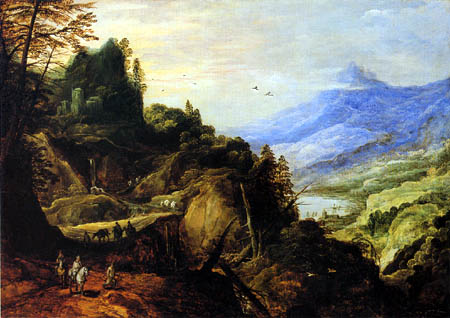 Joos de Momper - Landscape with a Mountain Pass