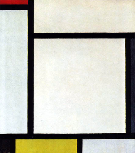 Piet (Pieter Cornelis) Mondrian (Mondriaan) - Composition avec du rouge, jaune et bleu