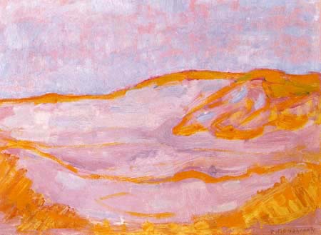 Piet (Pieter Cornelis) Mondrian (Mondriaan) - Dunes en orange, rose et bleu