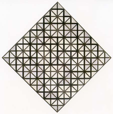 Piet (Pieter Cornelis) Mondrian (Mondriaan) - Grid composition 3