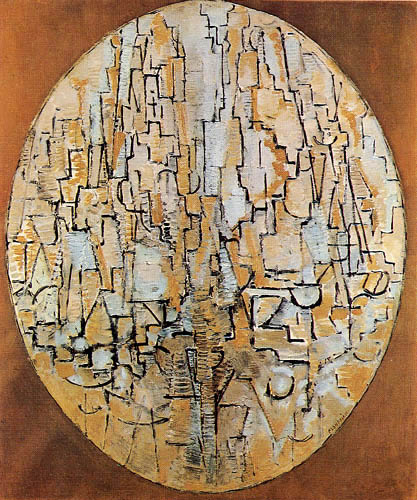 Piet (Pieter Cornelis) Mondrian (Mondriaan) - Composition ovale, l'étude de l'arbre