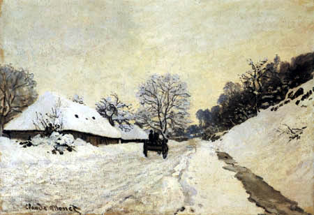 Claude Oscar Monet - Ein Karren im Schnee