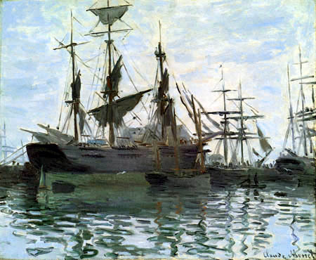 Claude Oscar Monet - Schiffe im Hafen