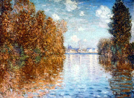 Claude Oscar Monet - Die Seine bei Argenteuil im Herbst