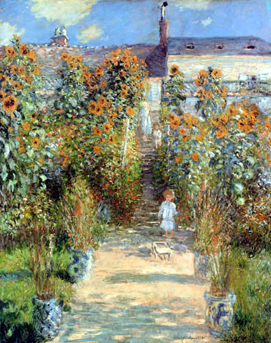Claude Oscar Monet - Monets Garten in Vétheuil