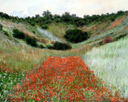 Claude Oscar Monet - Field of Poppies near Giverny