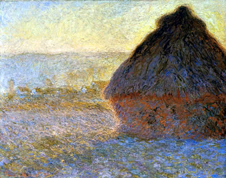 Claude Oscar Monet - Heuhaufen im Sonnenuntergang