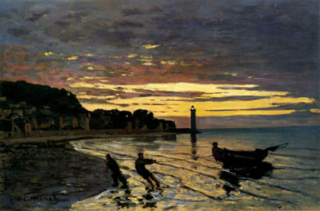 Claude Oscar Monet - Catch up a boat, Honfleur