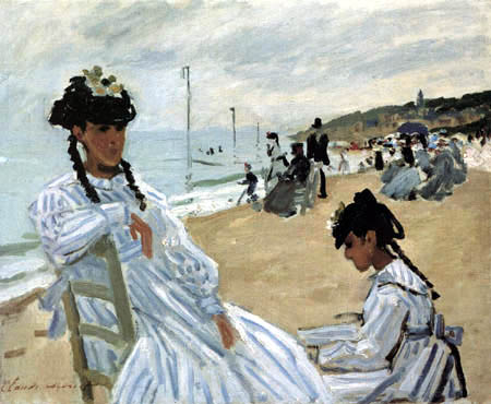Claude Oscar Monet - On the beach of Trouville