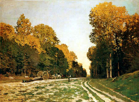 Claude Oscar Monet - Die Straße von Chailly nach Fontainebleau