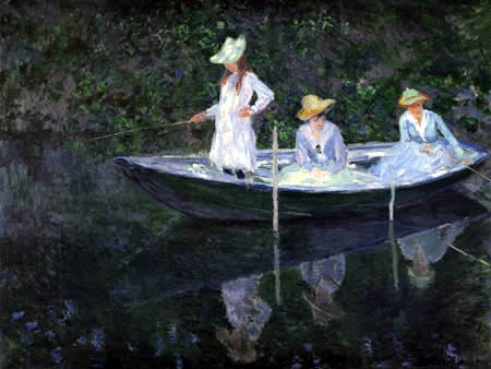 Claude Oscar Monet - Bootsfahrt bei Giverny