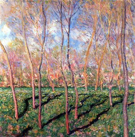 Claude Oscar Monet - Bäume im Winter, Ansicht von Bennecourt