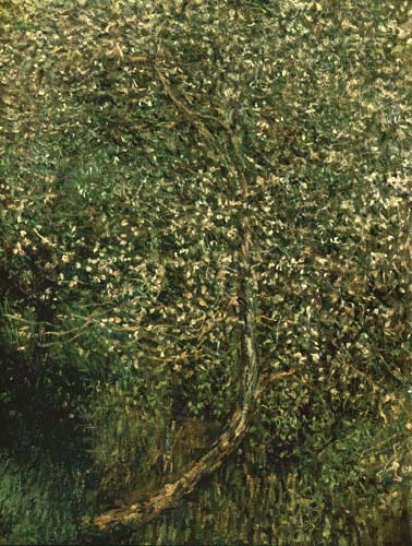 Claude Oscar Monet - Blühende Apfelbäume am Ufer