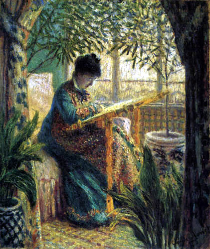 Claude Oscar Monet - Camille beim Sticken