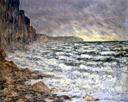 Claude Oscar Monet - Unruhiges Meer bei Fécamp