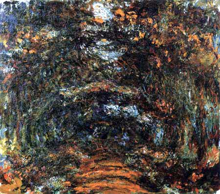Claude Oscar Monet - Der Rosenweg in Giverny