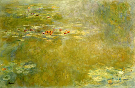 Claude Oscar Monet - Seerosenteich, rote Seerosen