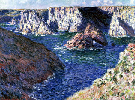 Claude Oscar Monet - Felsen von Belle-Ile im Sonnenlicht