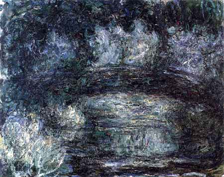Claude Oscar Monet - Die Japanische Brücke grünlich weiss