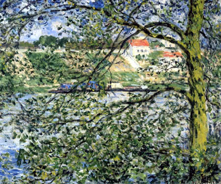 Claude Oscar Monet - Durch die Bäume am Ufer der Seine