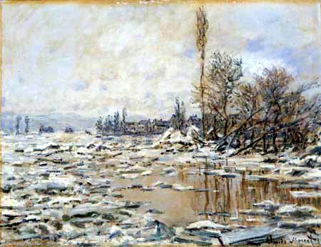 Claude Oscar Monet - Eisbruch, trübes Wetter