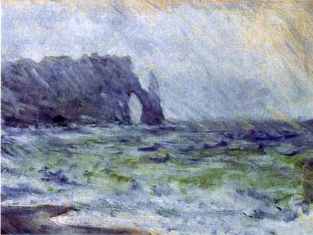 Claude Oscar Monet - Étretat im Regen