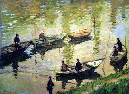 Claude Oscar Monet - Fischer an der Seine bei Poissy