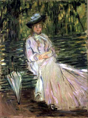 Claude Oscar Monet - Frau auf einer Bank