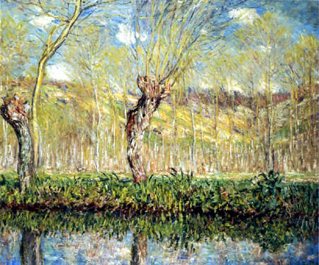 Claude Oscar Monet - Frühling am Ufer der Epte