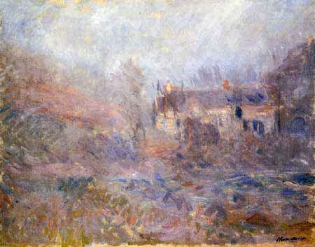 Claude Oscar Monet - Häuser in Flaise im Nebel