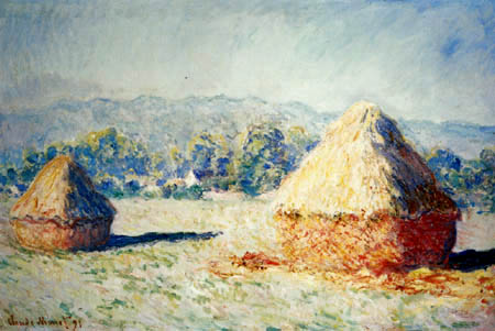 Claude Oscar Monet - Heuhaufen, Sommerende, morgens