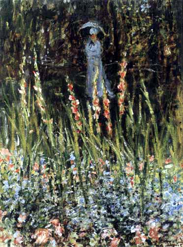 Claude Oscar Monet - Im Garten, Gladiolen