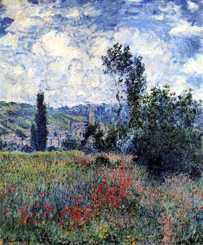Claude Oscar Monet - Mohnfeld bei Vétheuil