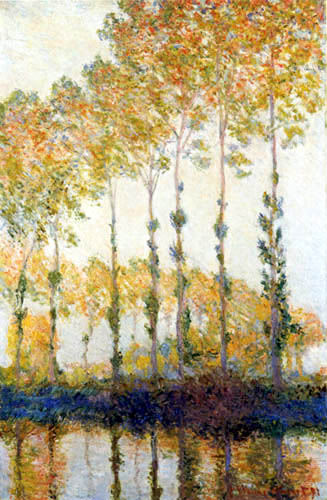 Claude Oscar Monet - Pappeln am Ufer der Epte, Herbst