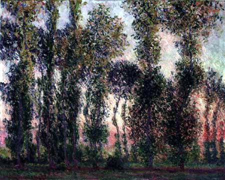 Claude Oscar Monet - Pappeln in Giverny, früher Morgen