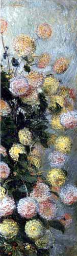 Claude Oscar Monet - Türvertäfeliung Salon Durand-Ruel: Dahlien
