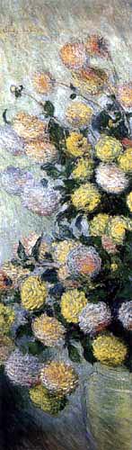 Claude Oscar Monet - Türvertäfeliung Salon Durand-Ruel: Vase mit Dahlien