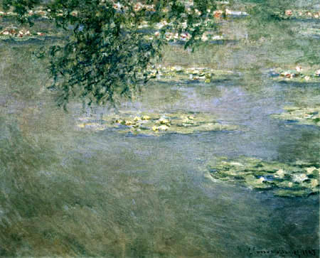 Claude Oscar Monet - Seerosen mit hängenden Zweigen