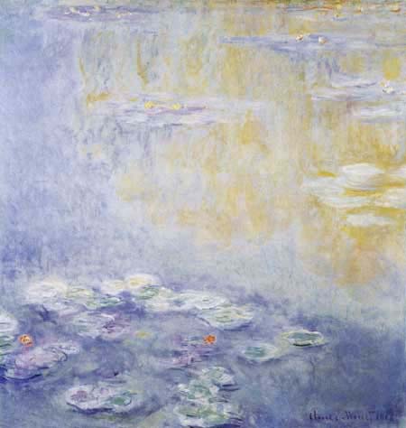 Claude Oscar Monet - Seerosen, gelbliche Spiegelungen