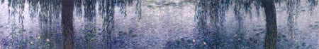 Claude Oscar Monet - Seerosen, morgens mit Trauerweiden Grossformat