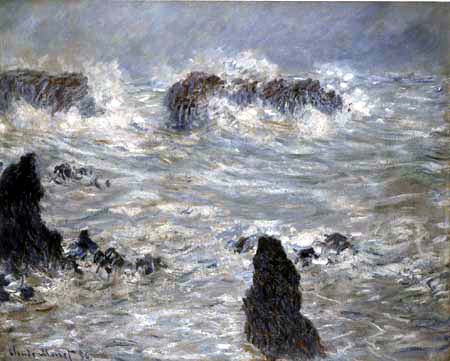 Claude Oscar Monet - Sturm an der Küste von Belle-Ile