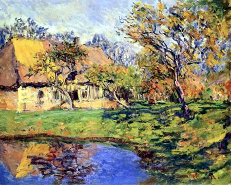 Claude Oscar Monet - Strohgedecktes Bauernhaus in der Normandie