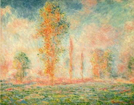 Claude Oscar Monet - Wiese in Giverny, Gleissendes Sonnenlicht