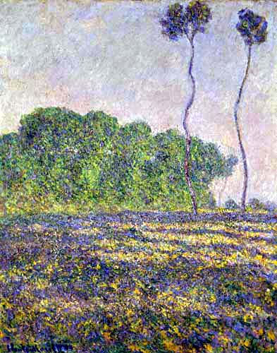 Claude Oscar Monet - Wiese mit Pappeln bei Giverny