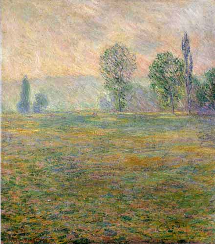 Claude Oscar Monet - Wiese in Giverny frühmorgens
