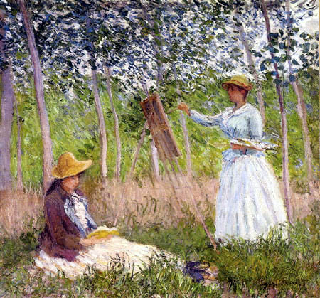 Claude Oscar Monet - Blanche Hoschedé Monet y Suzanne Hoschedé