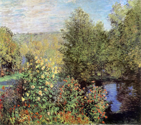 Claude Oscar Monet - Rincón del jardín en Montgeron