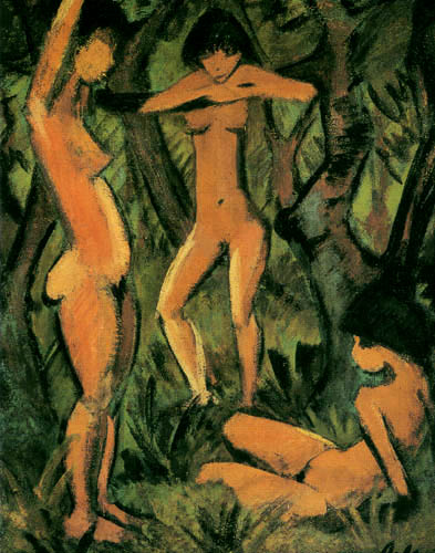Otto Mueller - Three women in the forest