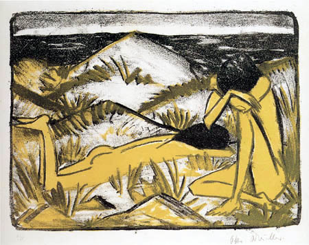 Otto Mueller - Zwei Mädchen in den Dünen