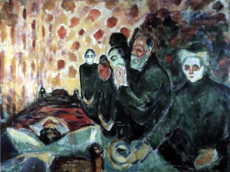 Edvard Munch - Junto al lecho de muerte